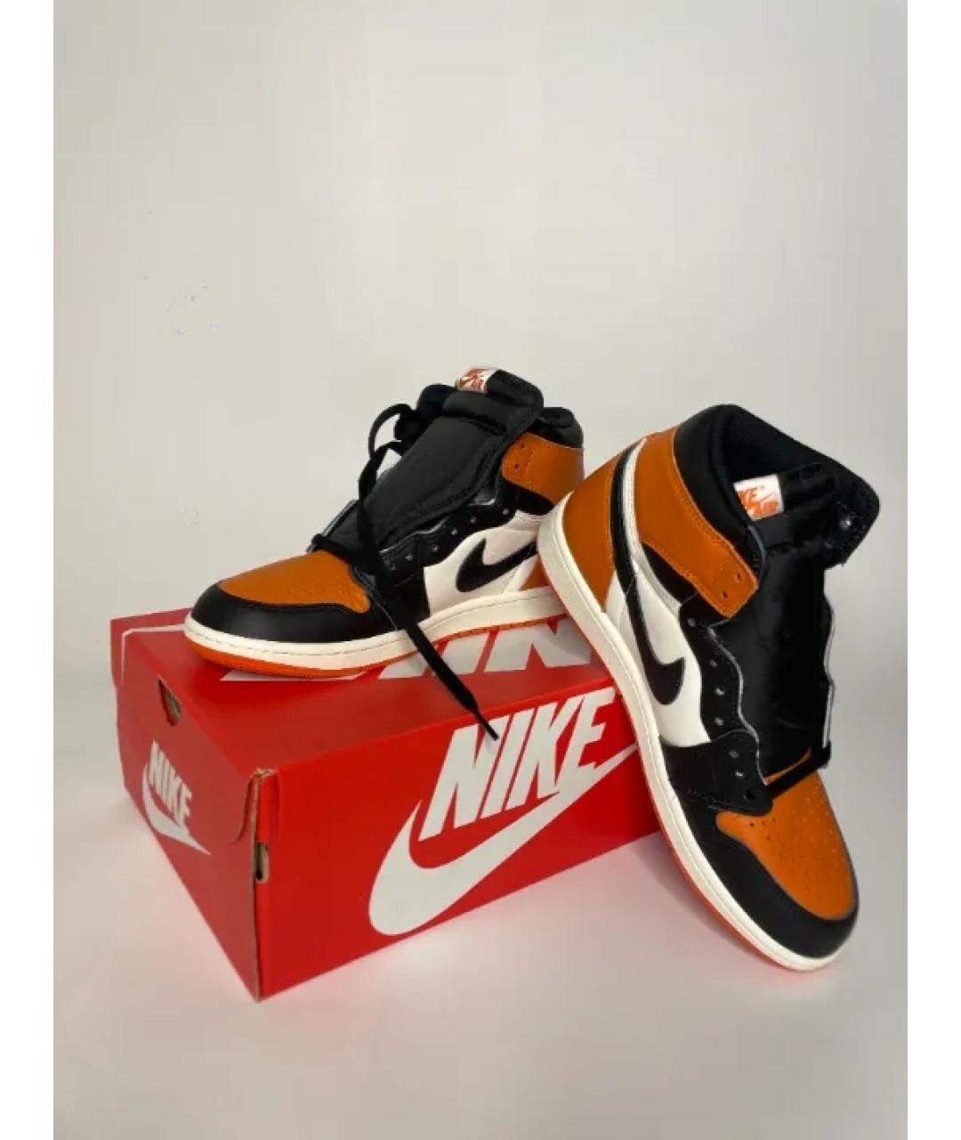 JORDAN Мульти кожаные высокие кроссовки / кеды, фото 3