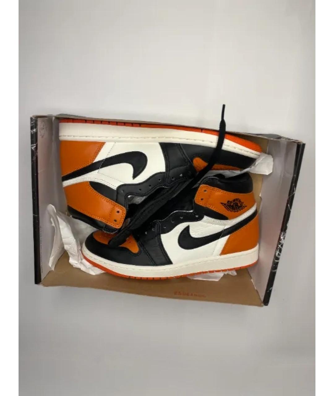 JORDAN Мульти кожаные высокие кроссовки / кеды, фото 4