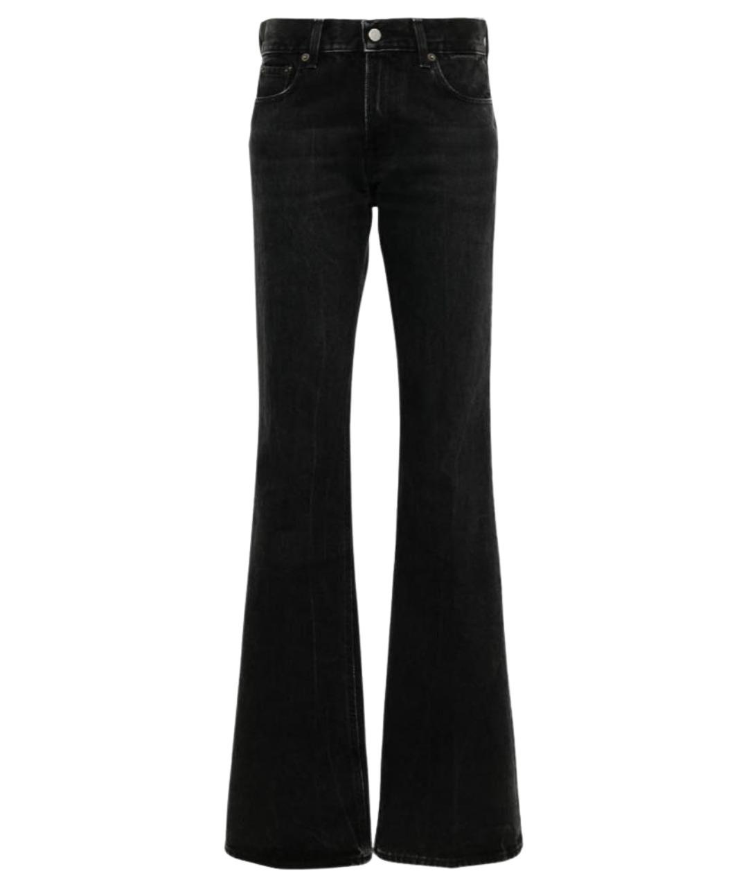 HAIKURE Черные хлопковые джинсы клеш, фото 1