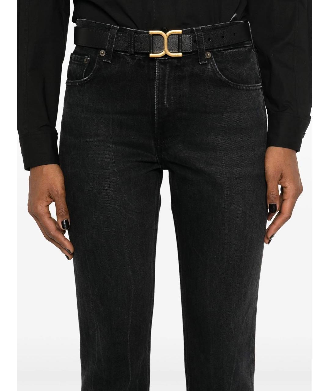 HAIKURE Черные хлопковые джинсы клеш, фото 5