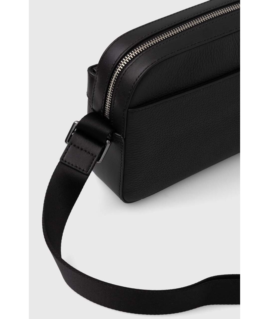 MICHAEL KORS Черная кожаная сумка на плечо, фото 3