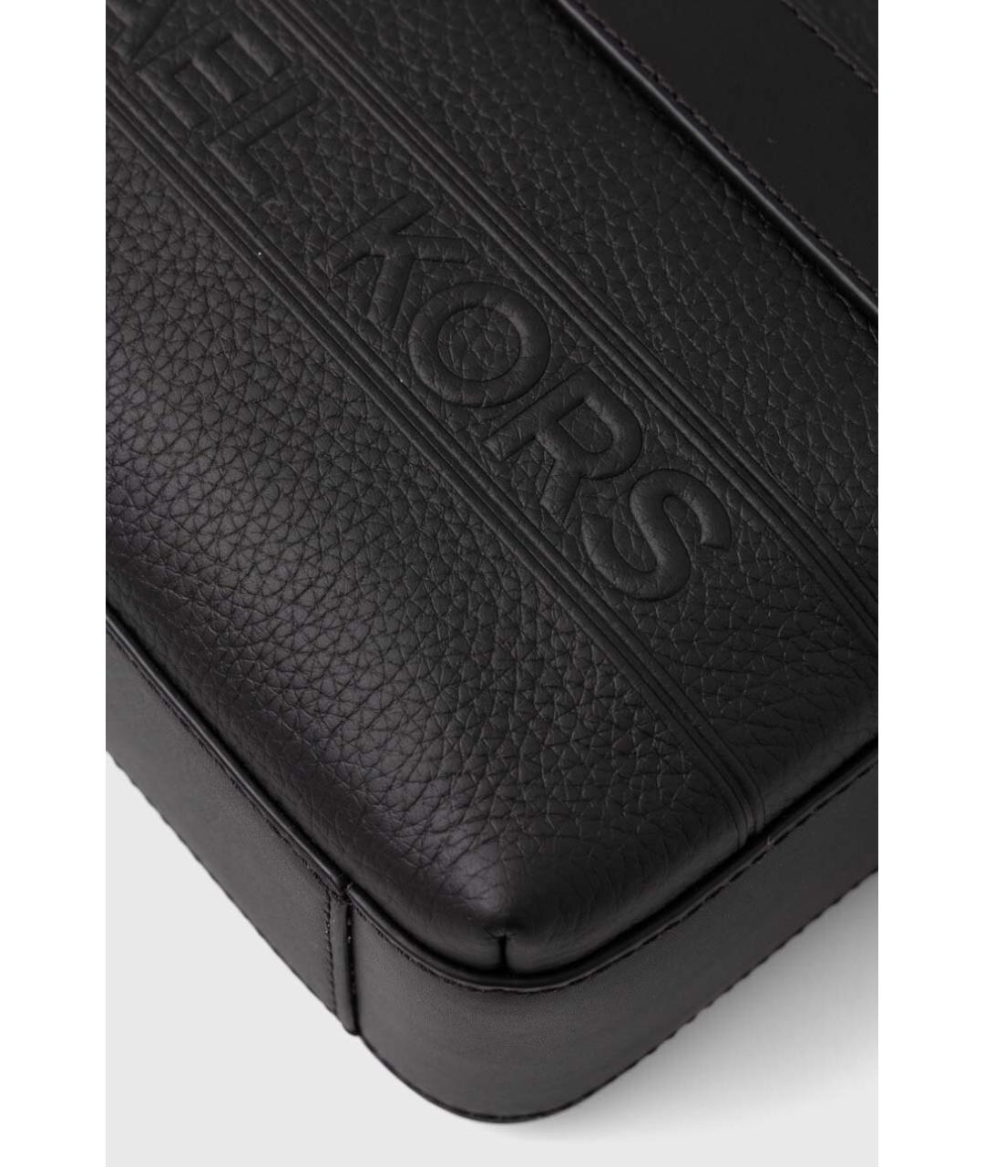 MICHAEL KORS Черная кожаная сумка на плечо, фото 4