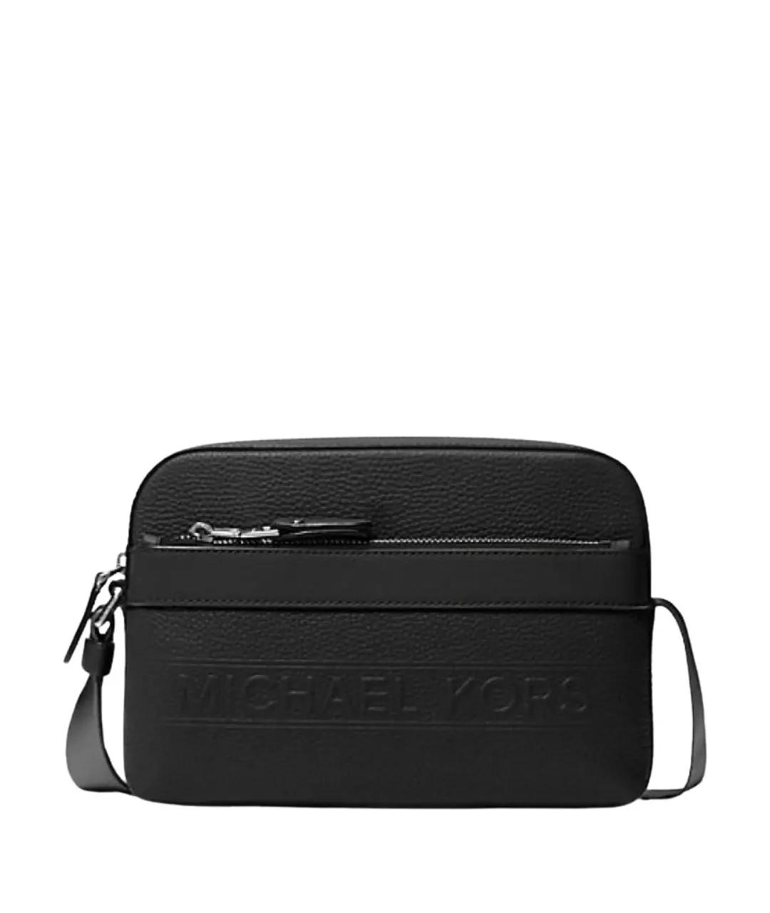 MICHAEL KORS Черная кожаная сумка на плечо, фото 6