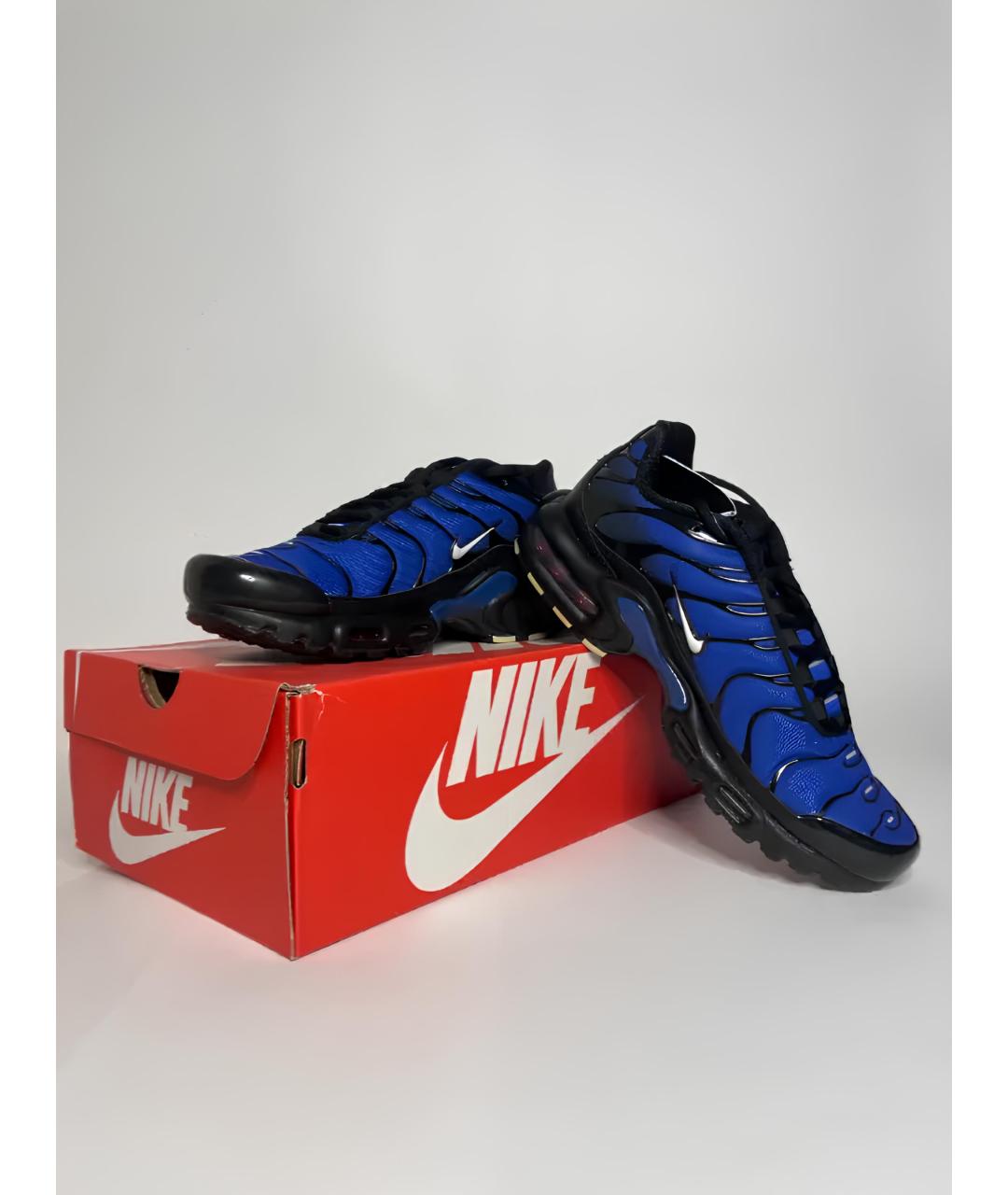 NIKE Синие текстильные низкие кроссовки / кеды, фото 5