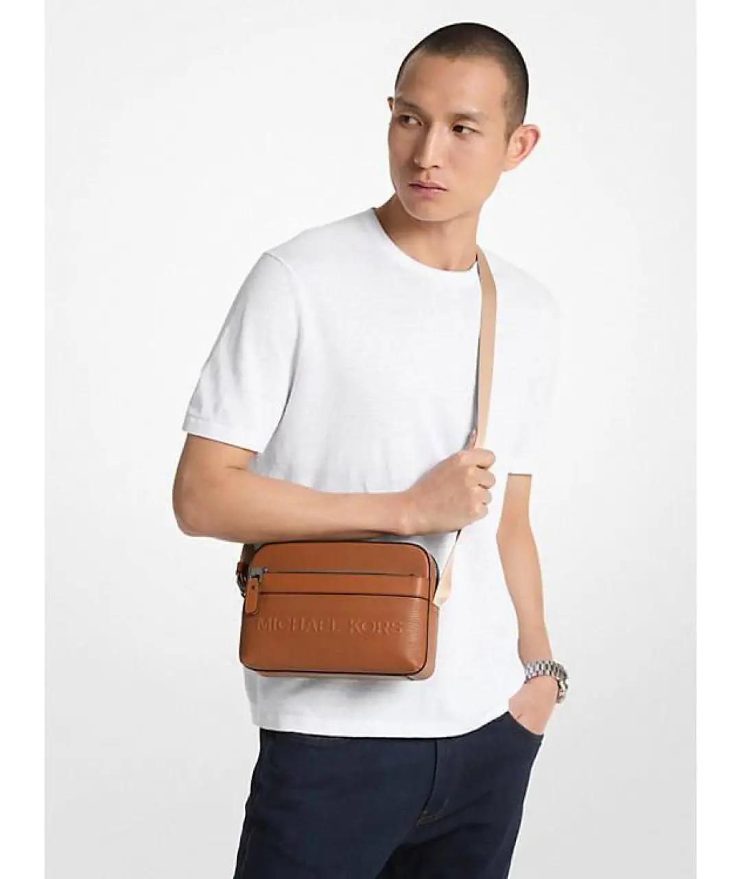 MICHAEL KORS Коричневая кожаная сумка на плечо, фото 4