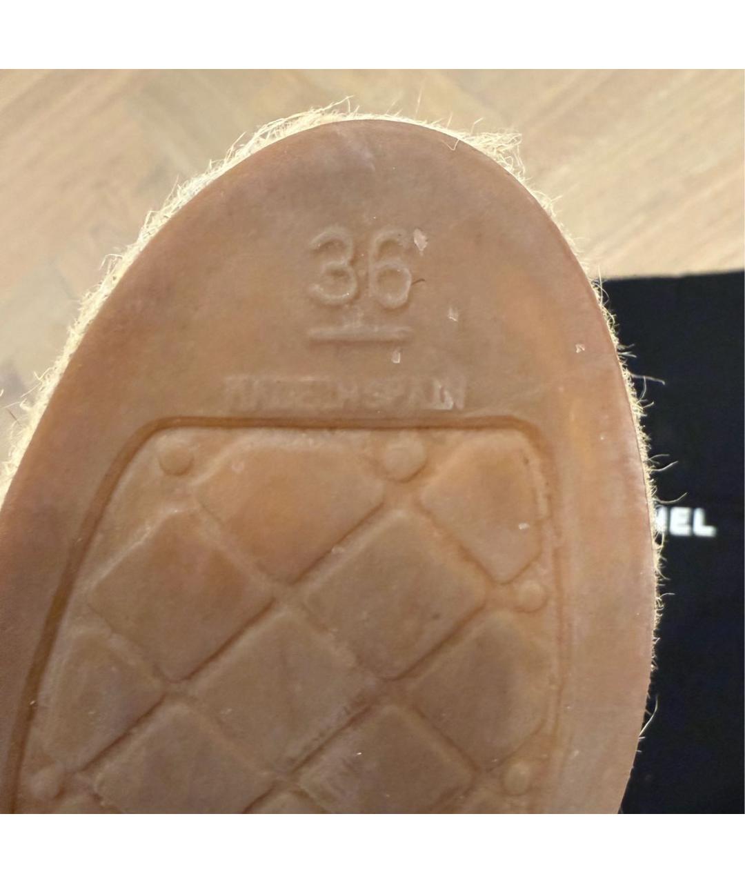 CHANEL Черные текстильные эспадрильи, фото 4