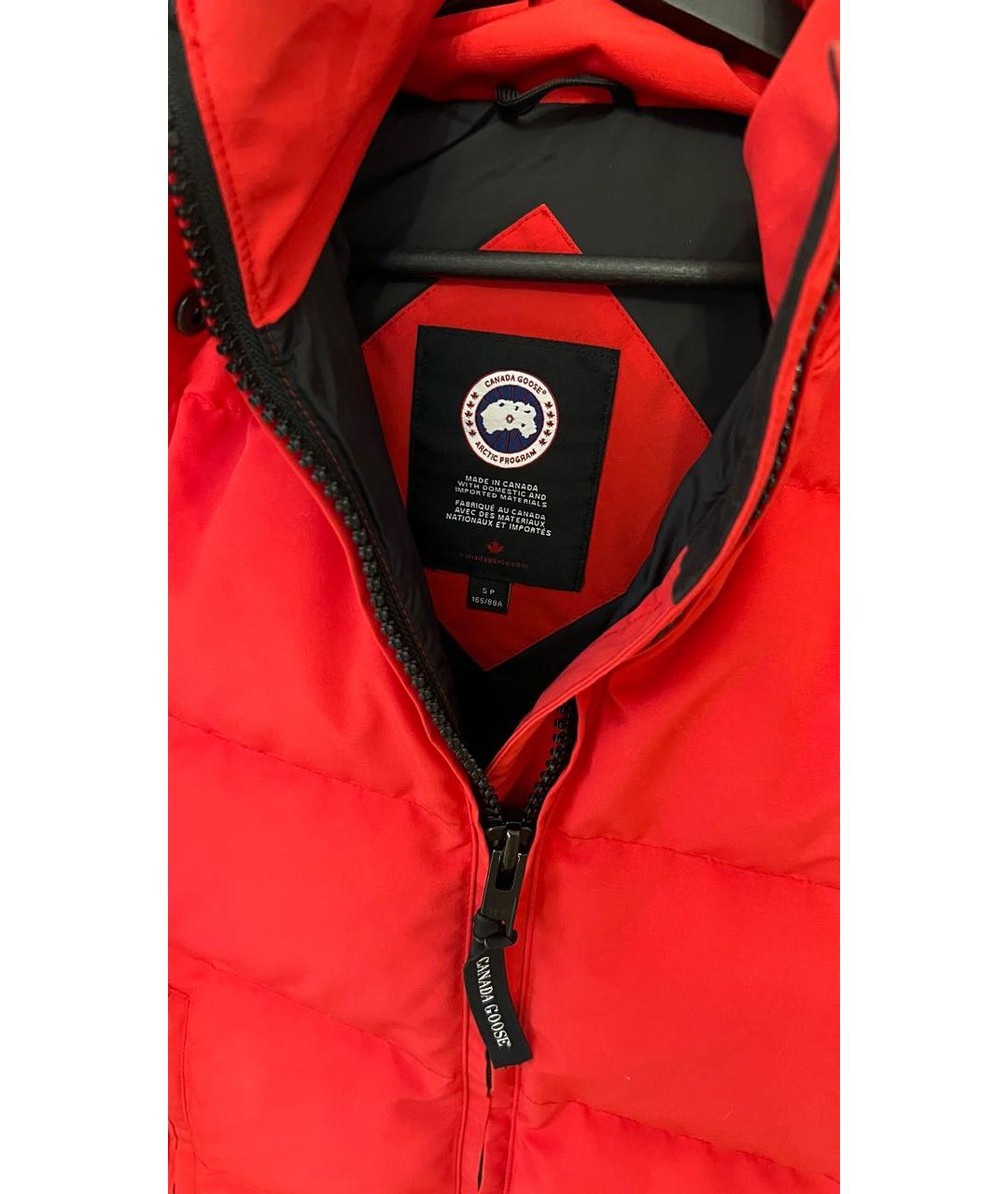 CANADA GOOSE Красная хлопко-эластановая парка, фото 2