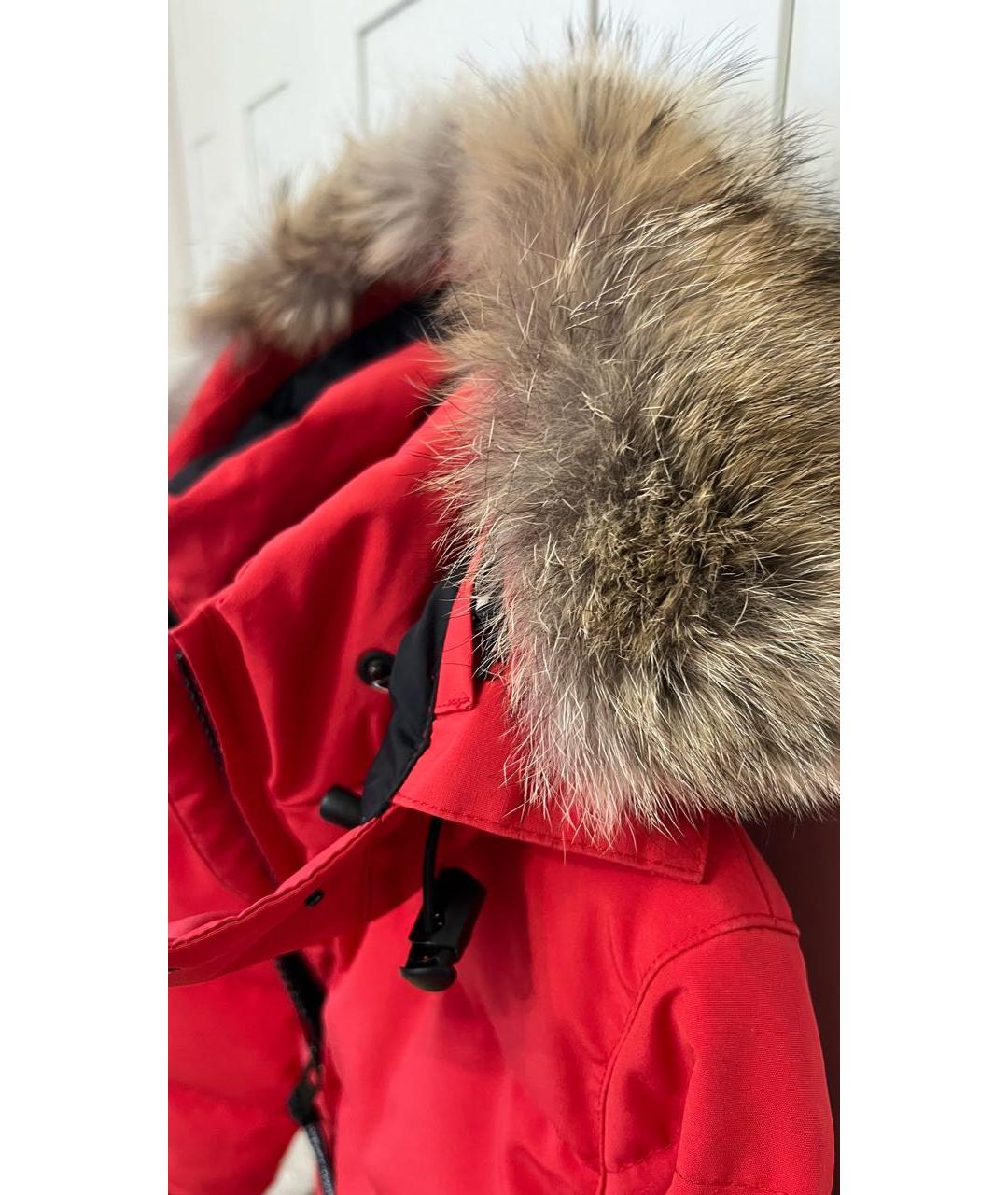 CANADA GOOSE Красная хлопко-эластановая парка, фото 3