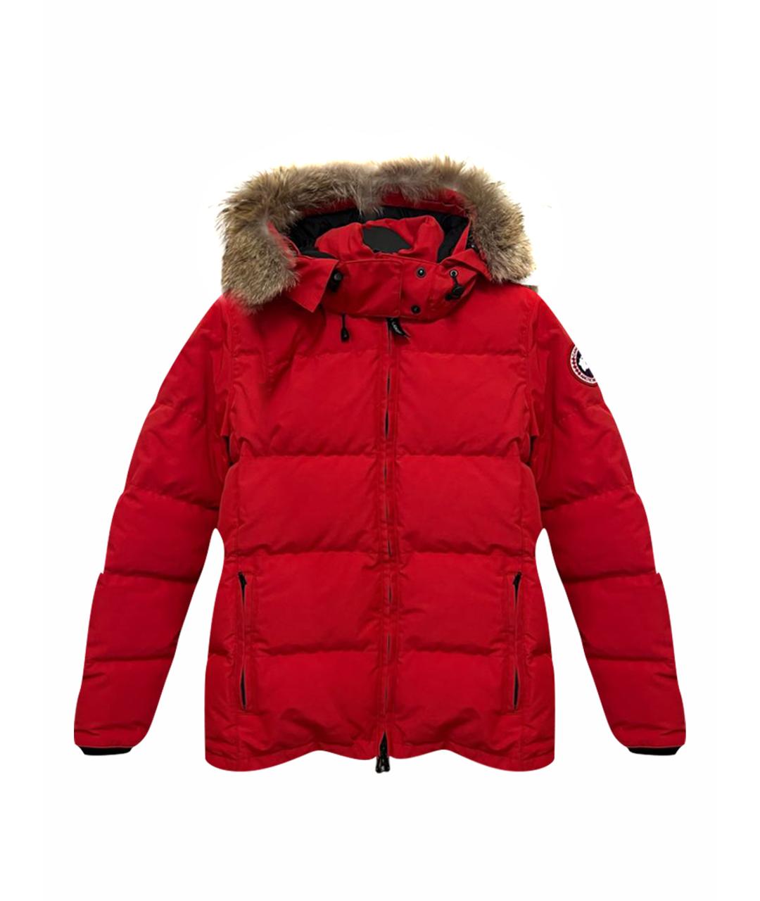 CANADA GOOSE Красная хлопко-эластановая парка, фото 1