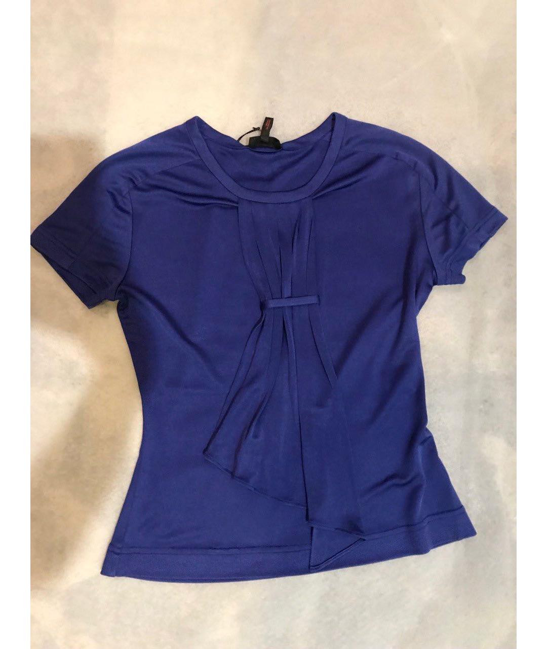 ESCADA Синяя шелковая блузы, фото 5