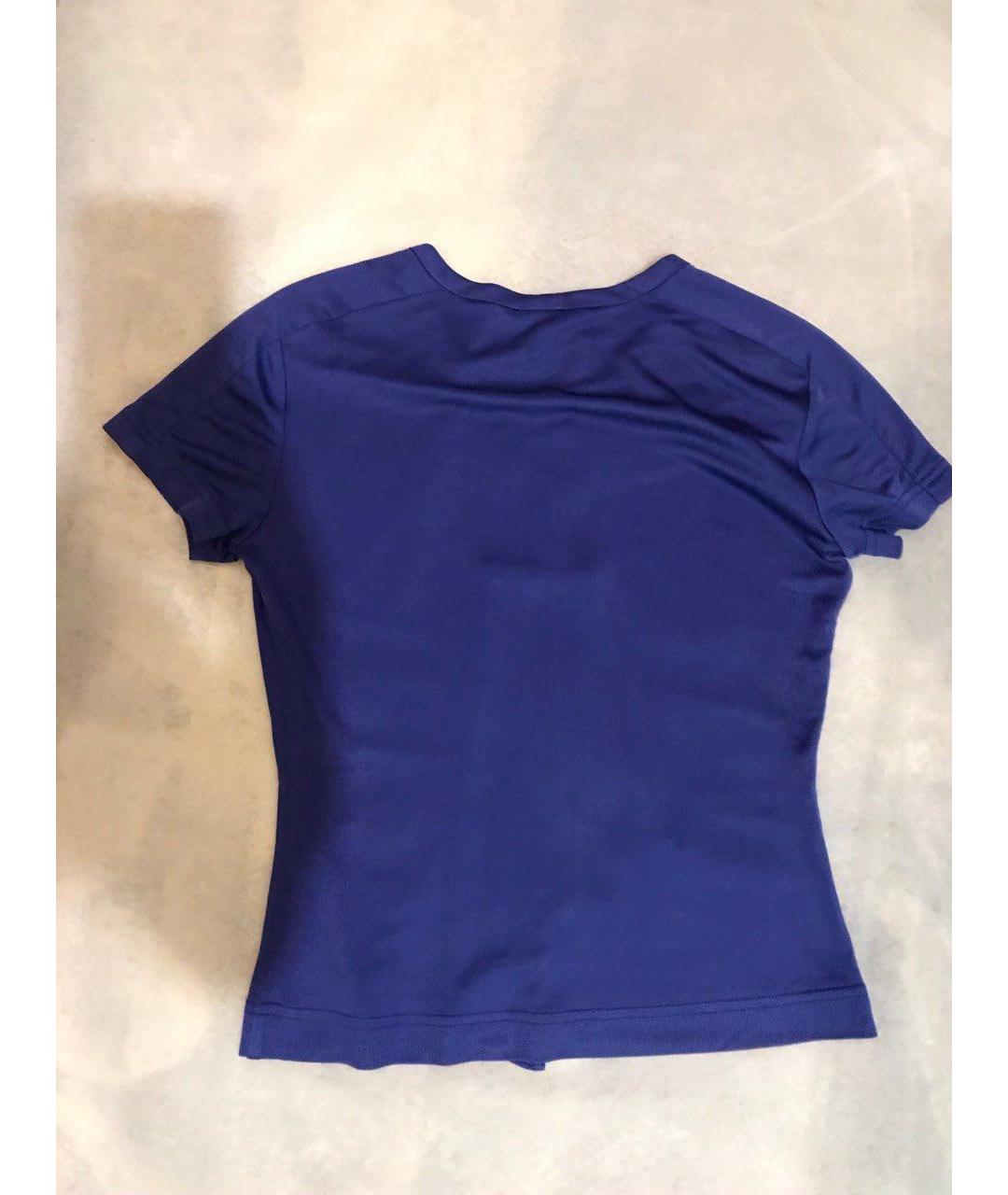 ESCADA Синяя шелковая блузы, фото 2