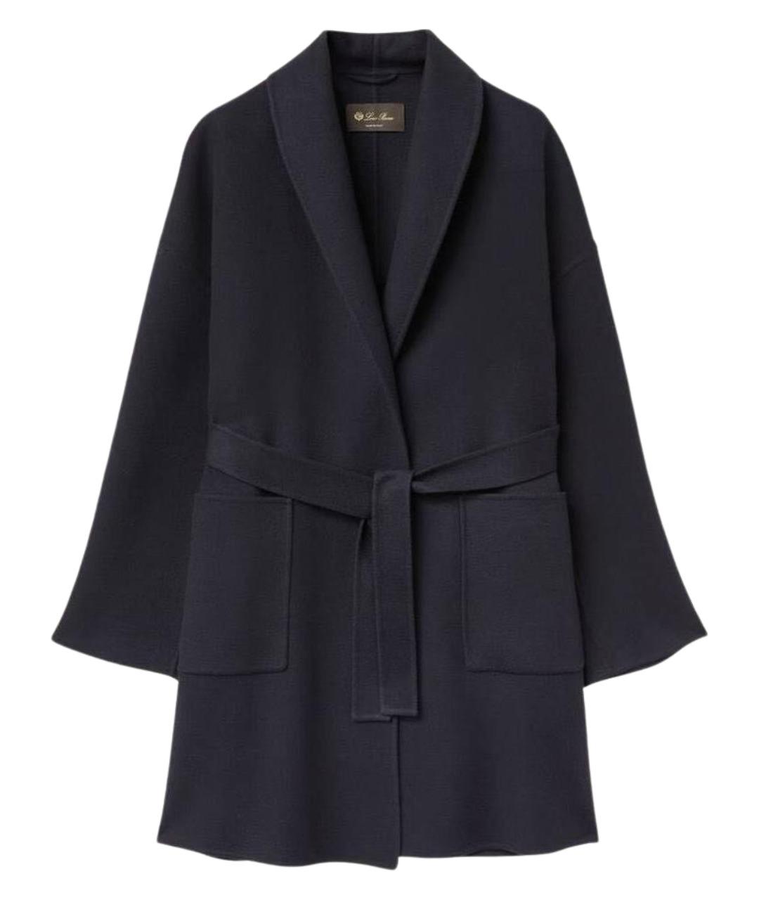 LORO PIANA Темно-синее кашемировое пальто, фото 1