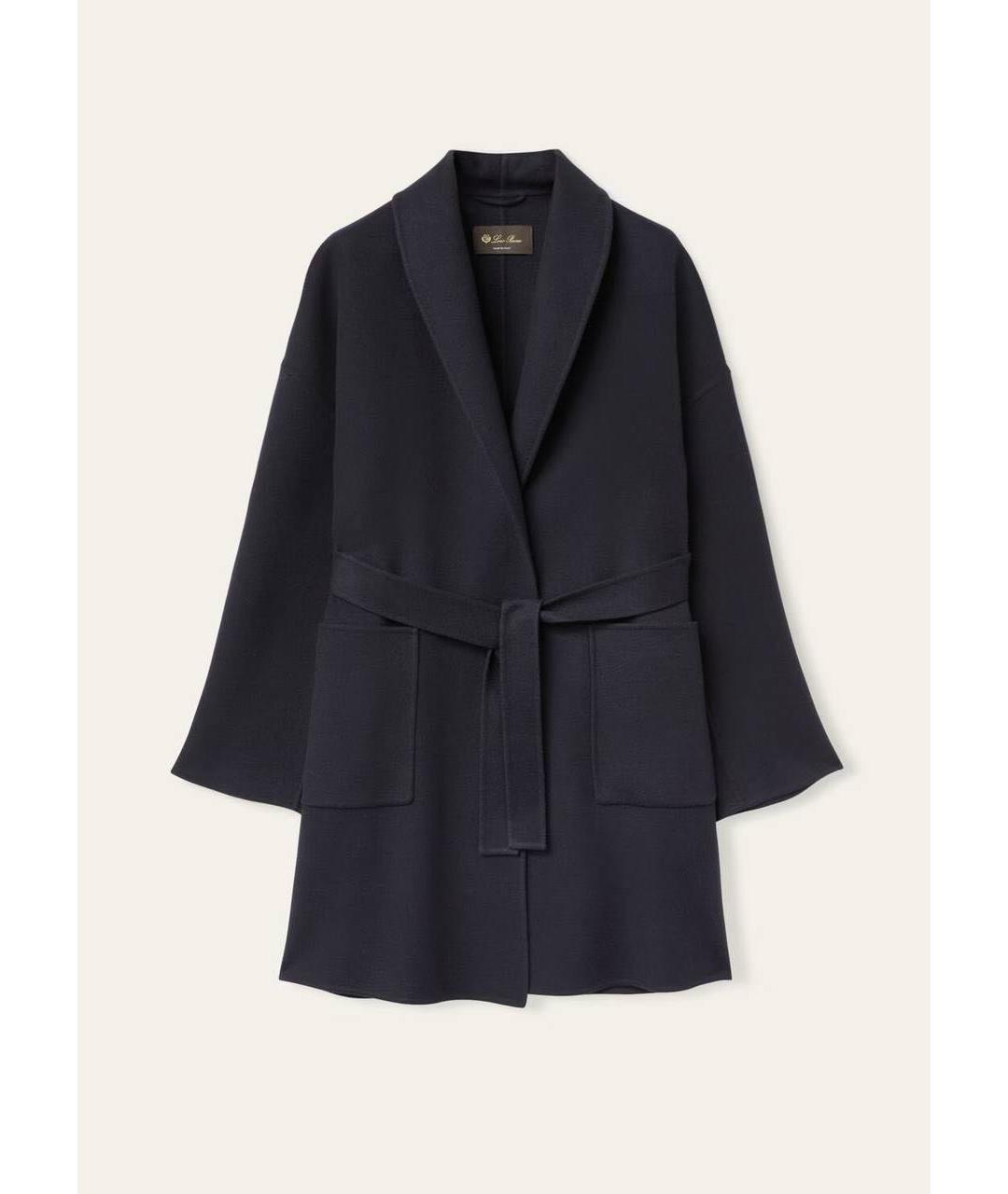 LORO PIANA Темно-синее кашемировое пальто, фото 4