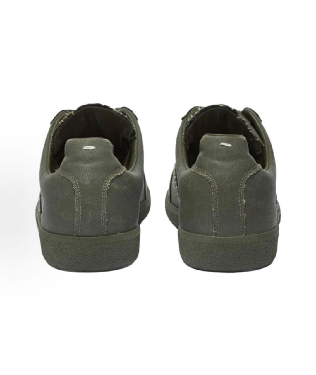 MAISON MARGIELA Хаки замшевые кеды, фото 4
