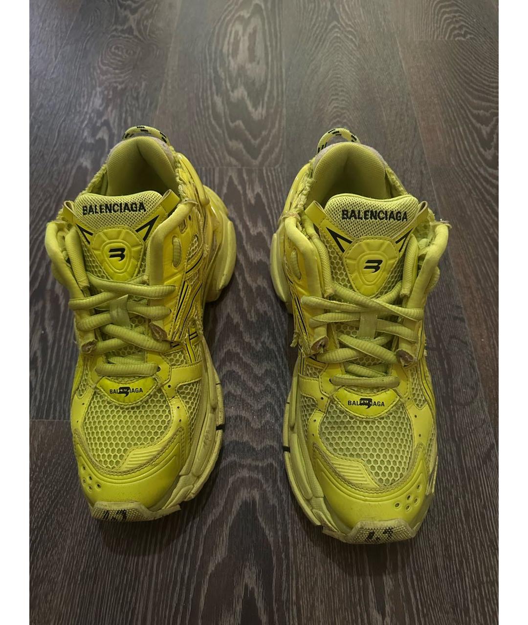 BALENCIAGA Желтые высокие кроссовки / кеды, фото 2