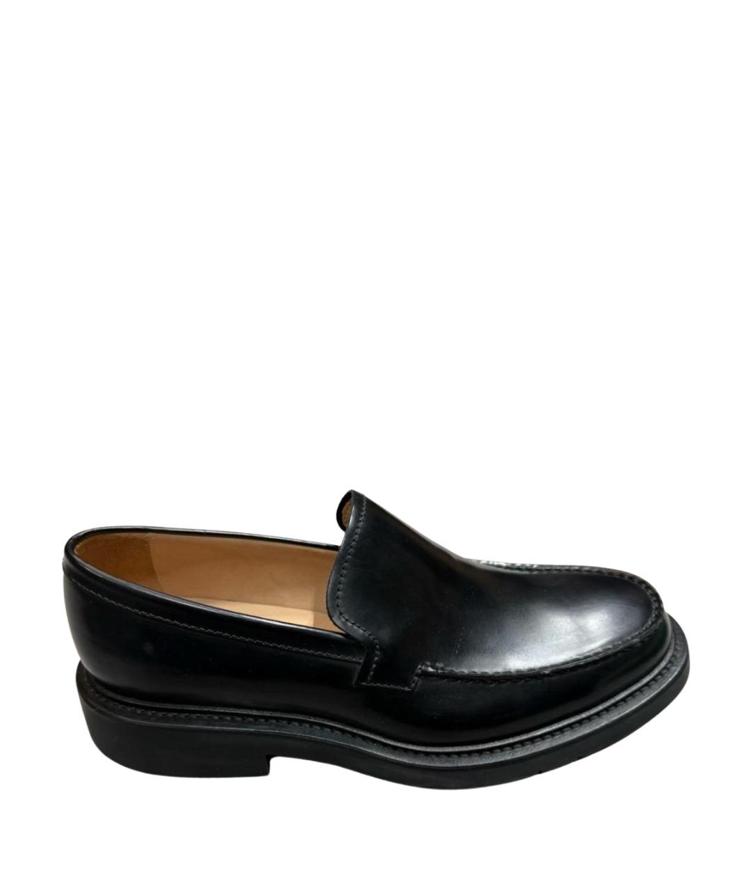 BOTTEGA VENETA Черные кожаные лоферы, фото 1