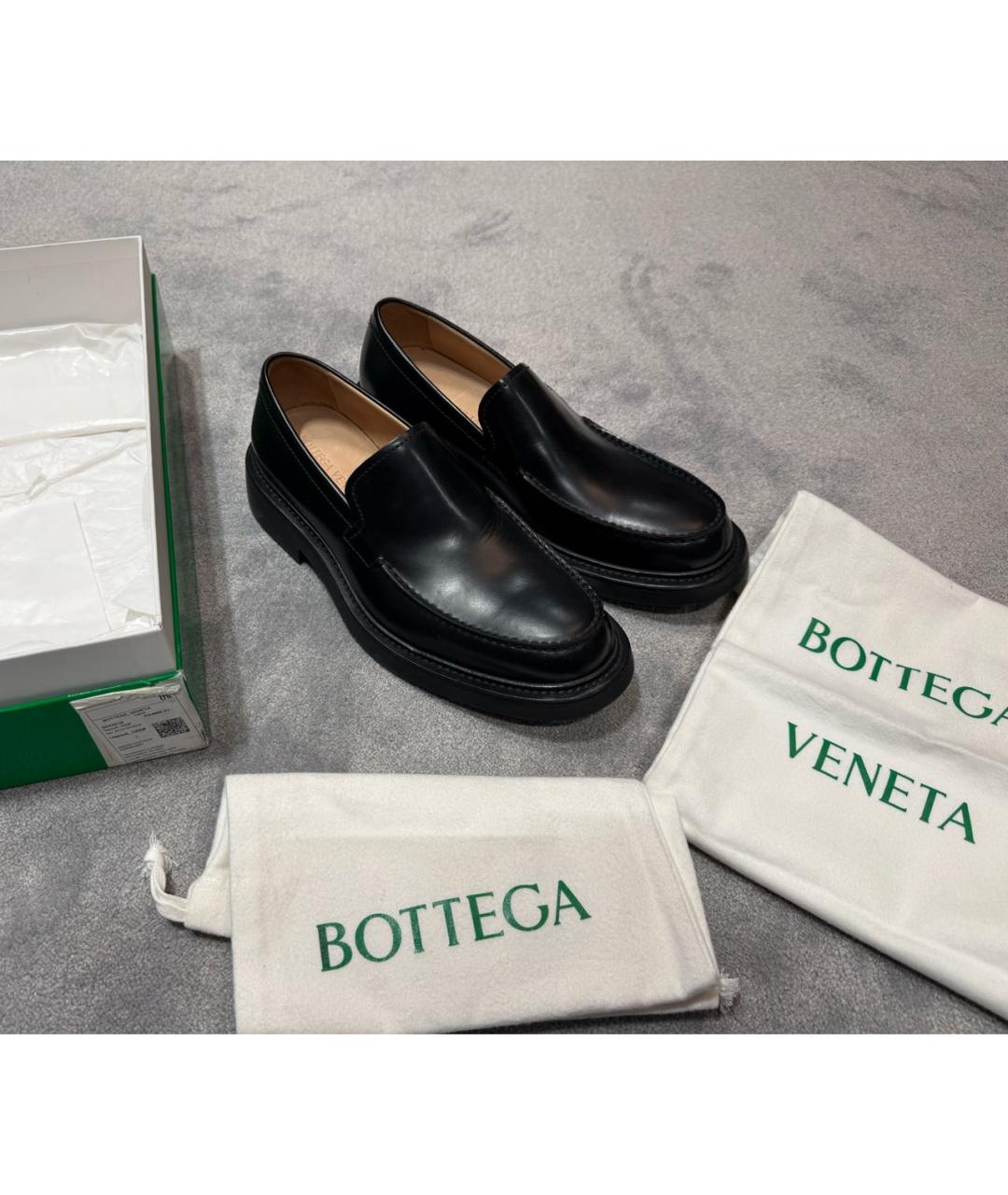 BOTTEGA VENETA Черные кожаные лоферы, фото 6