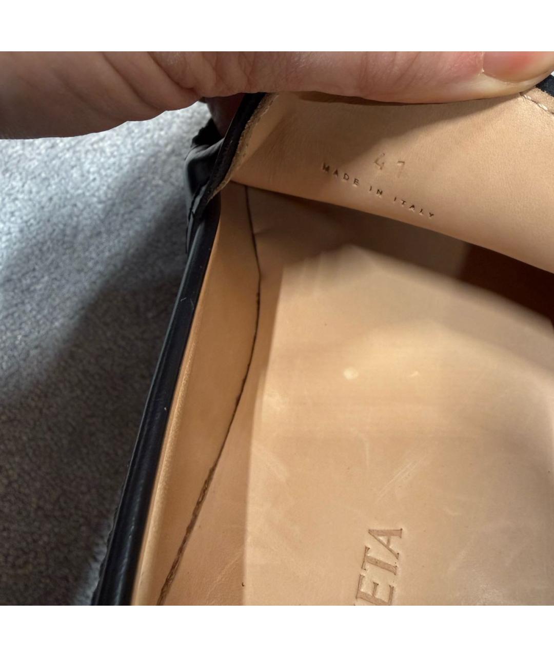 BOTTEGA VENETA Черные кожаные лоферы, фото 5