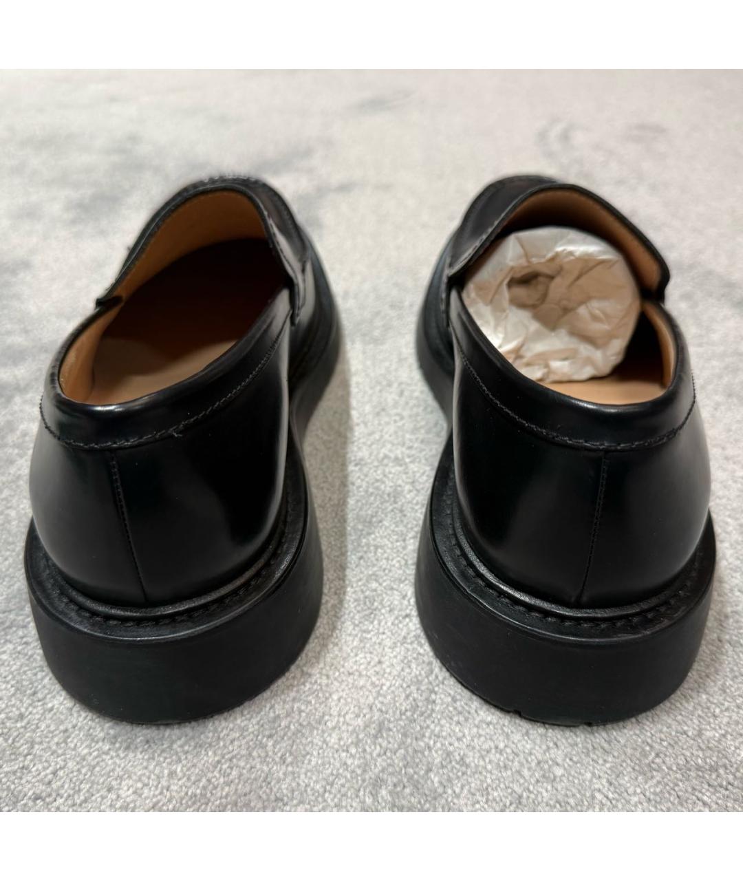 BOTTEGA VENETA Черные кожаные лоферы, фото 4