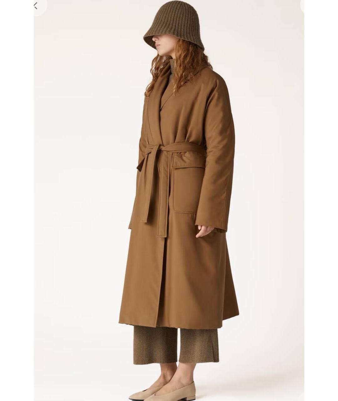 LORO PIANA Коричневый шелковый тренч/плащ, фото 3