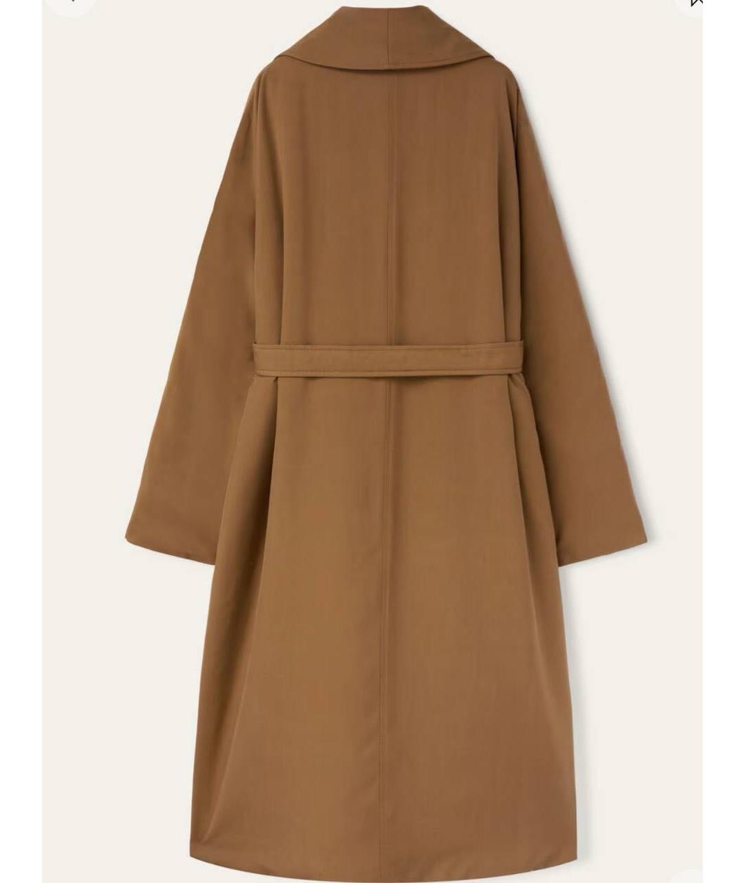 LORO PIANA Коричневый шелковый тренч/плащ, фото 2