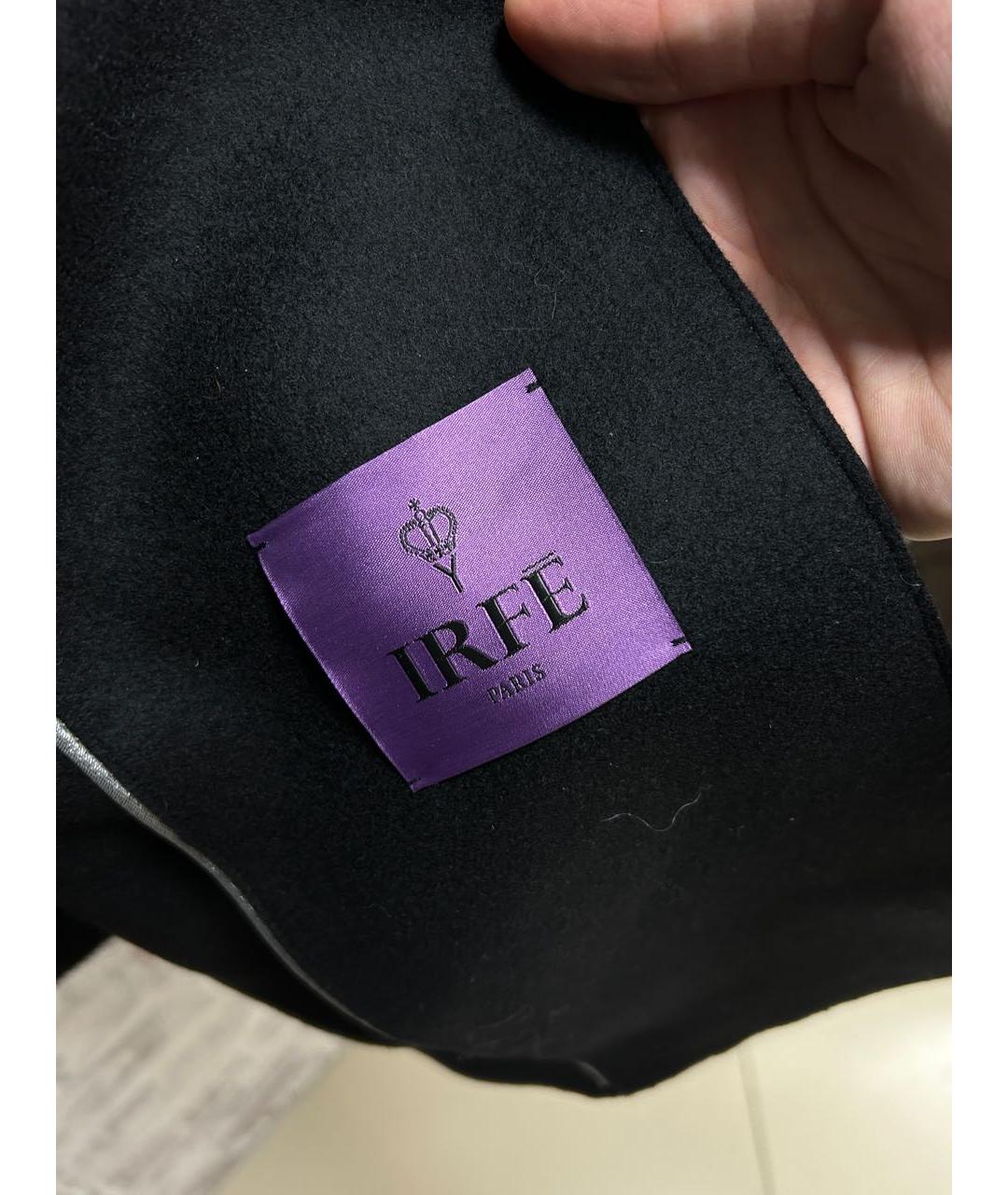 IRFE Черное шерстяное пальто, фото 4