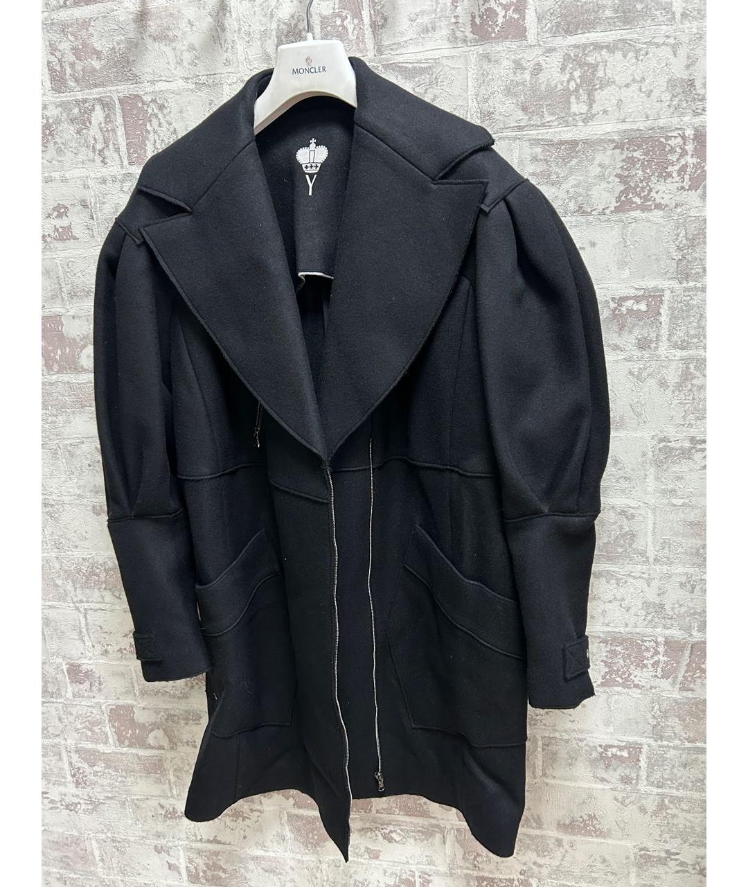 IRFE Черное шерстяное пальто, фото 8