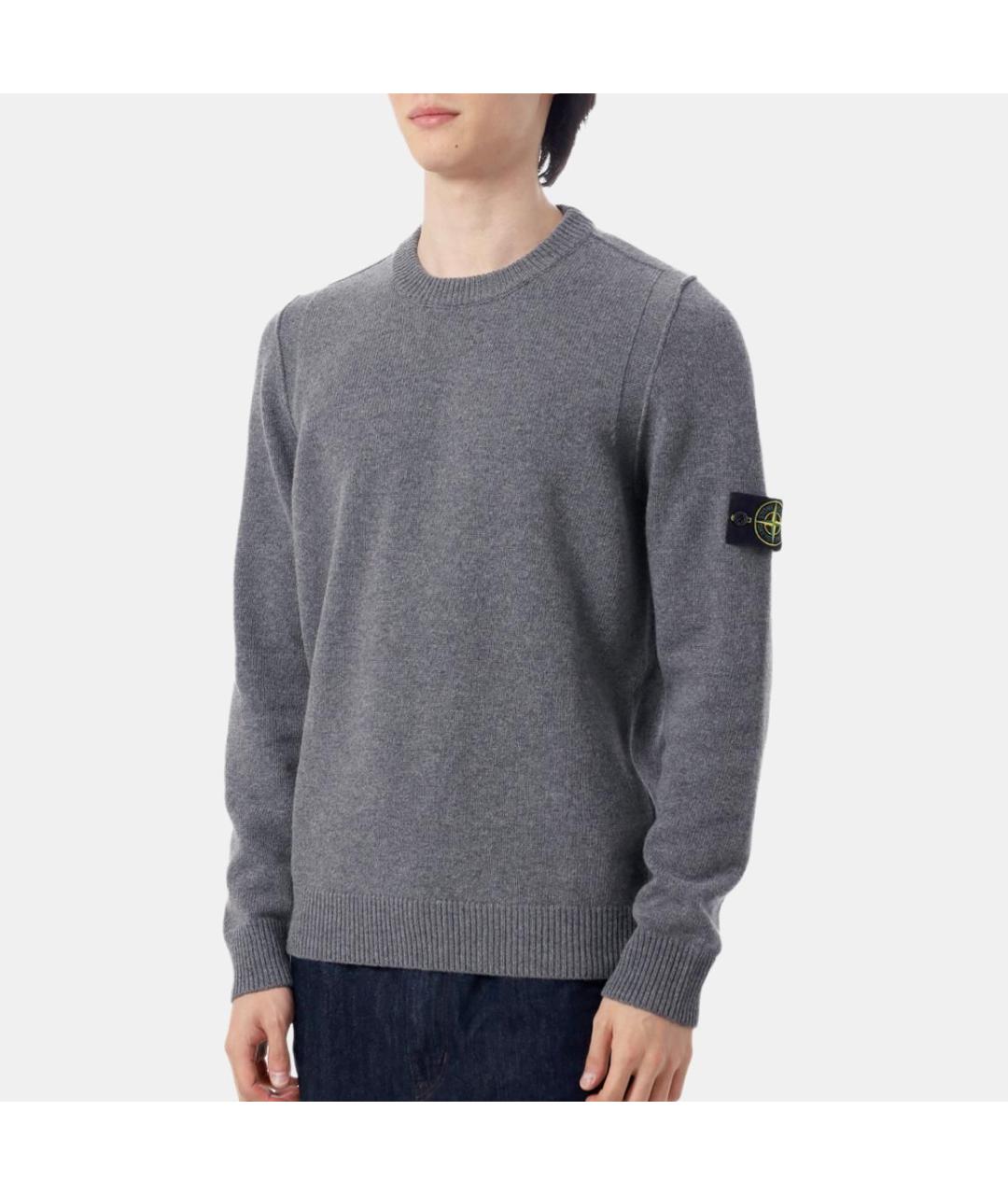 STONE ISLAND Серый джемпер / свитер, фото 2