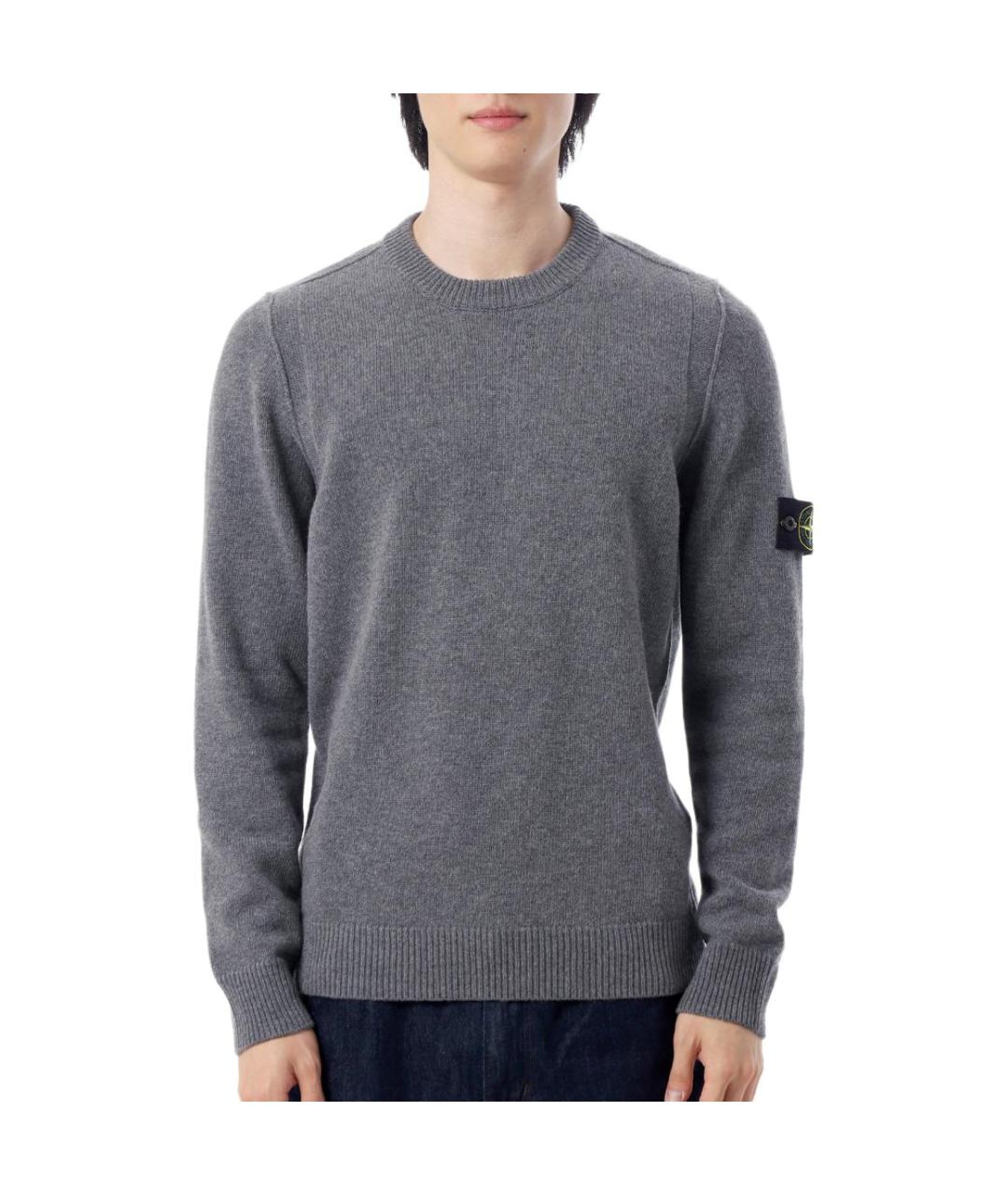 STONE ISLAND Серый джемпер / свитер, фото 6