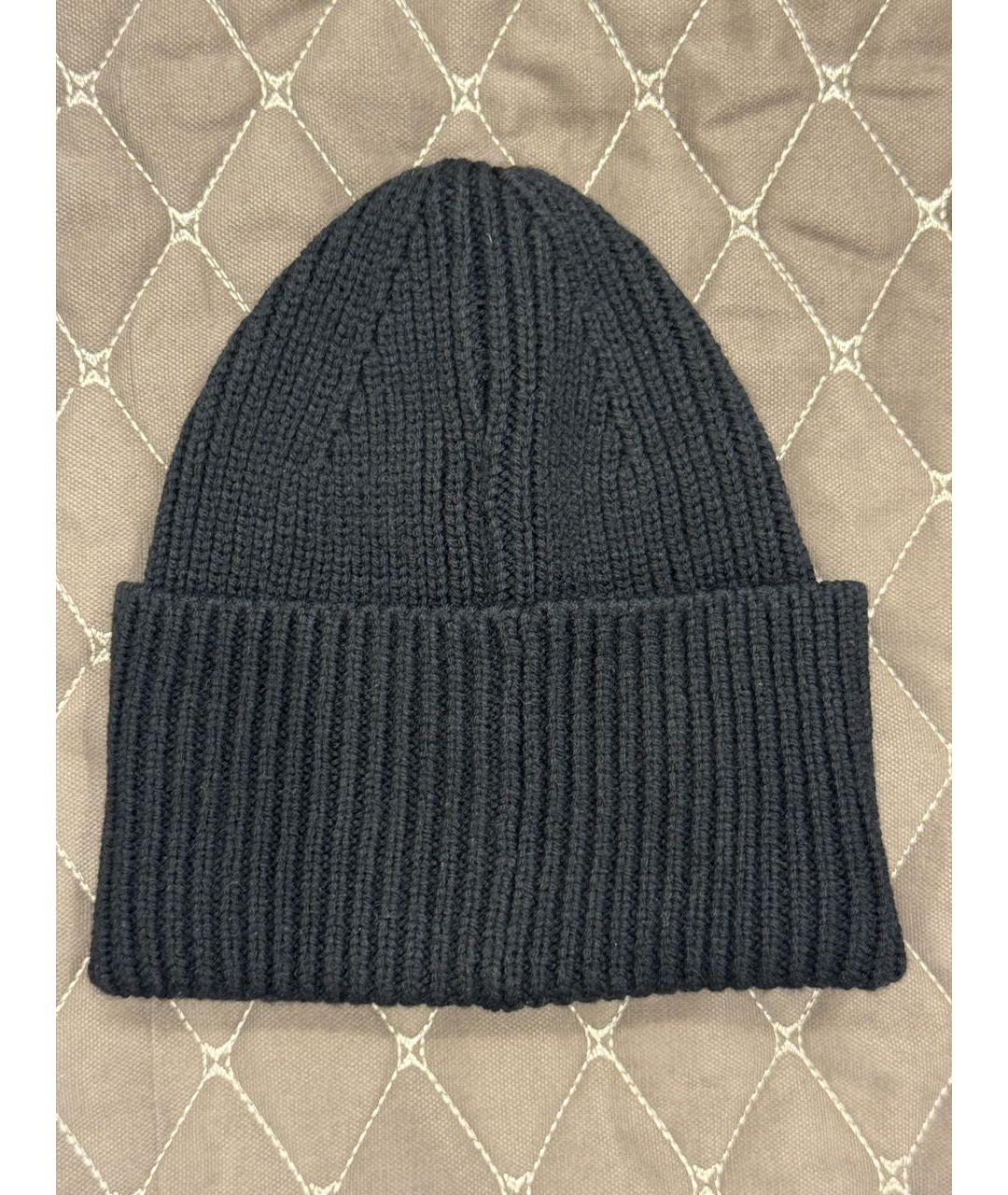 PALM ANGELS Черная шерстяная шапка, фото 2