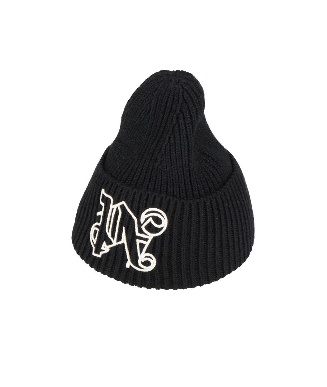 PALM ANGELS Черная шерстяная шапка, фото 1