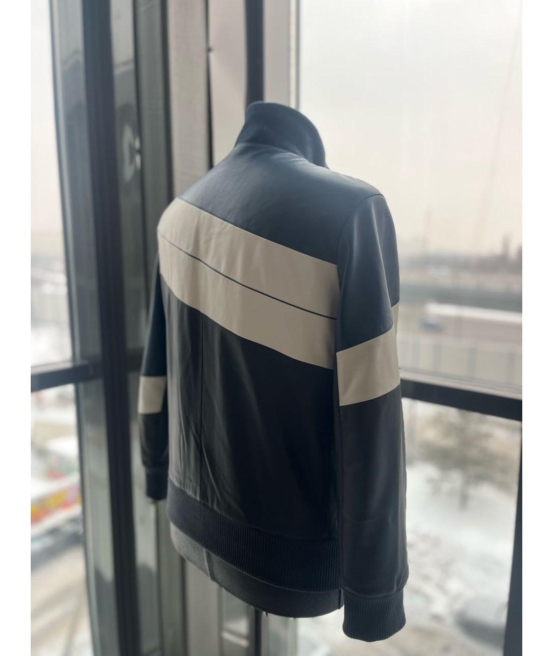 HERMES Черная кожаная куртка, фото 2