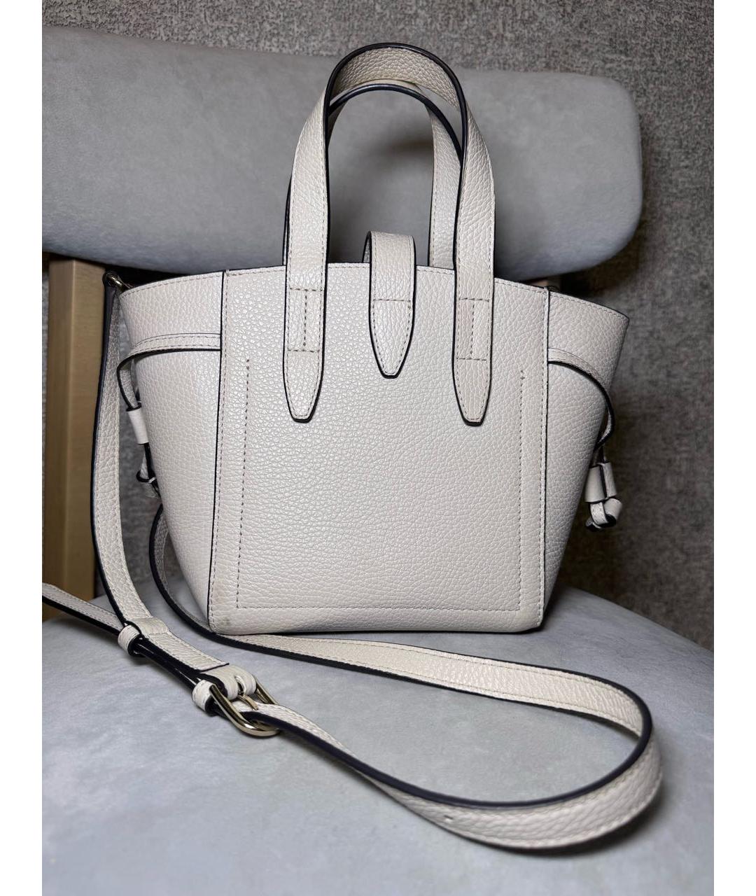 FURLA Белая кожаная сумка тоут, фото 3