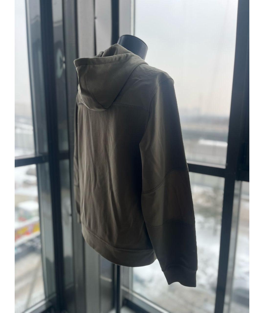 HERMES Хаки хлопковая куртка, фото 2