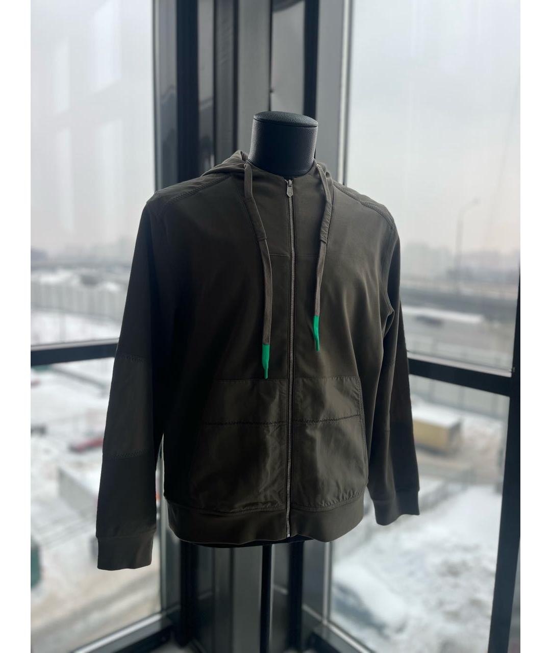 HERMES Хаки хлопковая куртка, фото 6