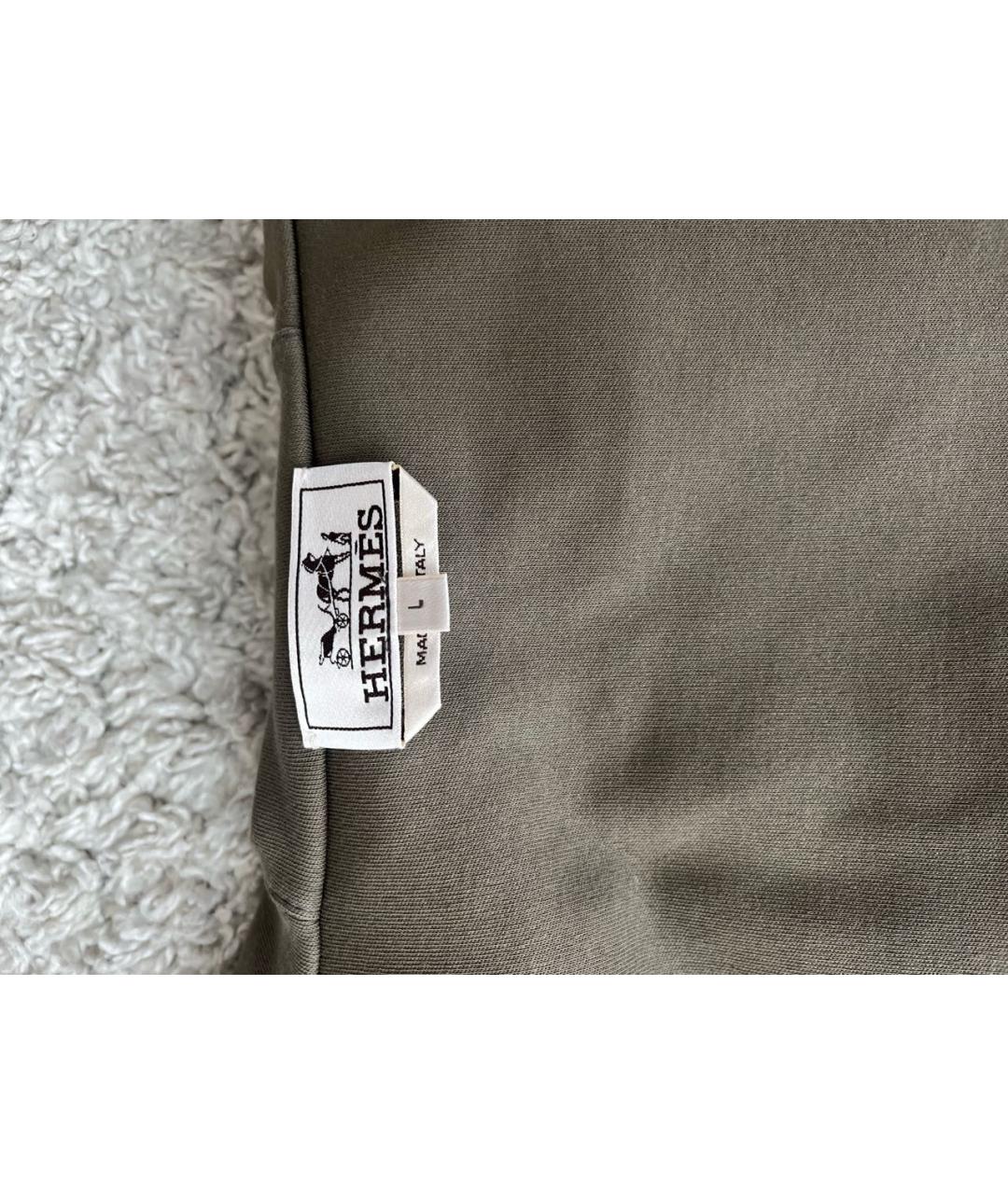 HERMES Хаки хлопковая куртка, фото 5