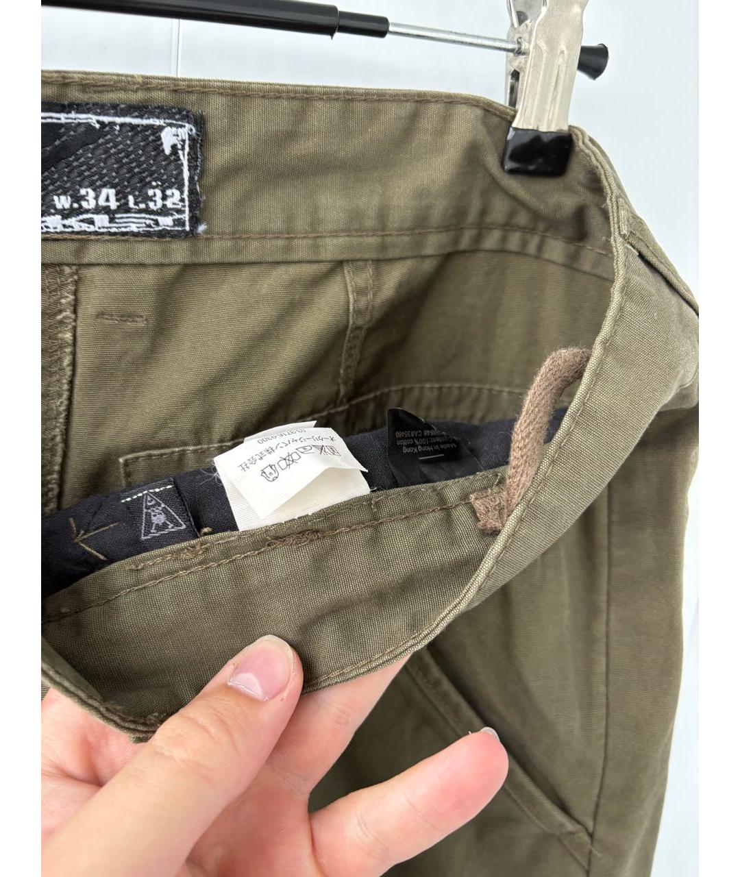 OAKLEY Хаки хлопко-полиэстеровые прямые джинсы, фото 6