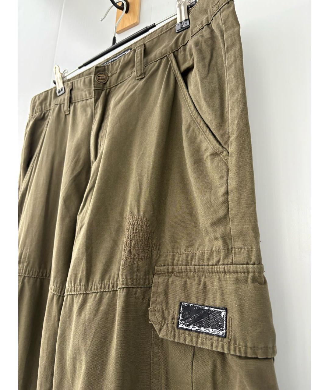 OAKLEY Хаки хлопко-полиэстеровые прямые джинсы, фото 3