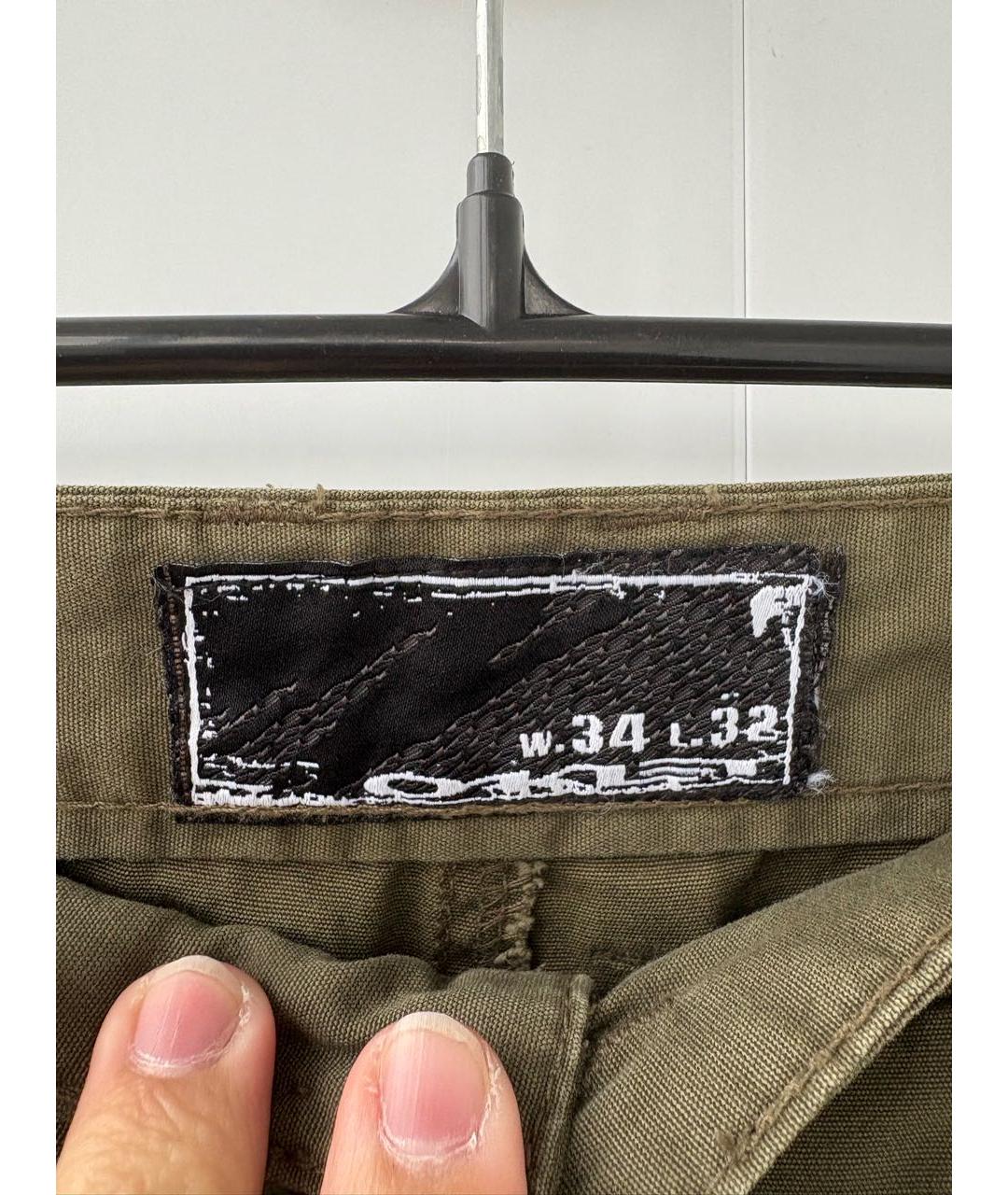 OAKLEY Хаки хлопко-полиэстеровые прямые джинсы, фото 5