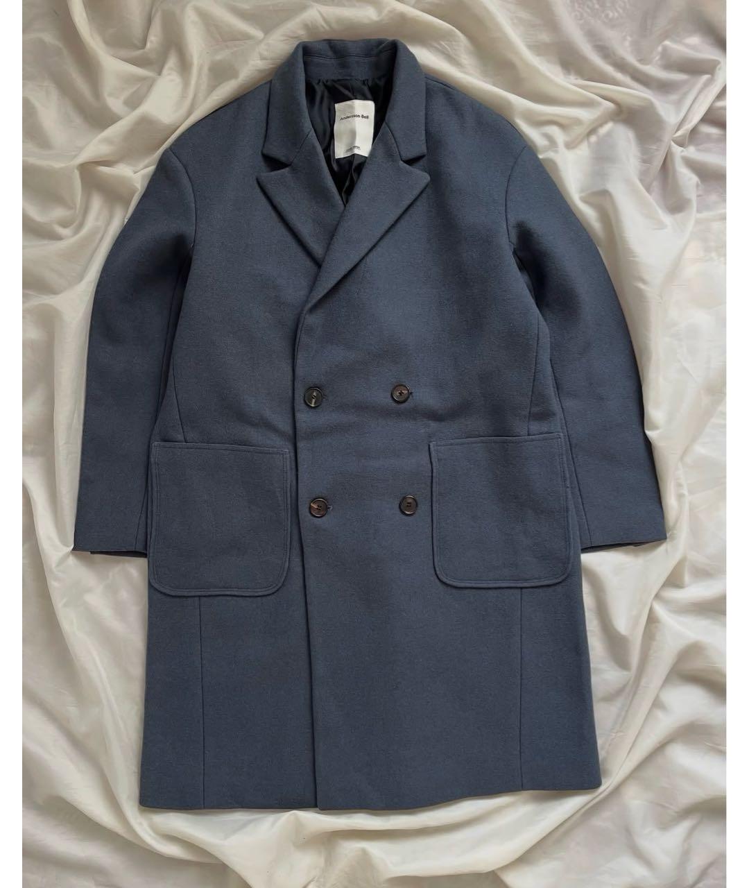 ANDERSSON BELL Синее шерстяное пальто, фото 9