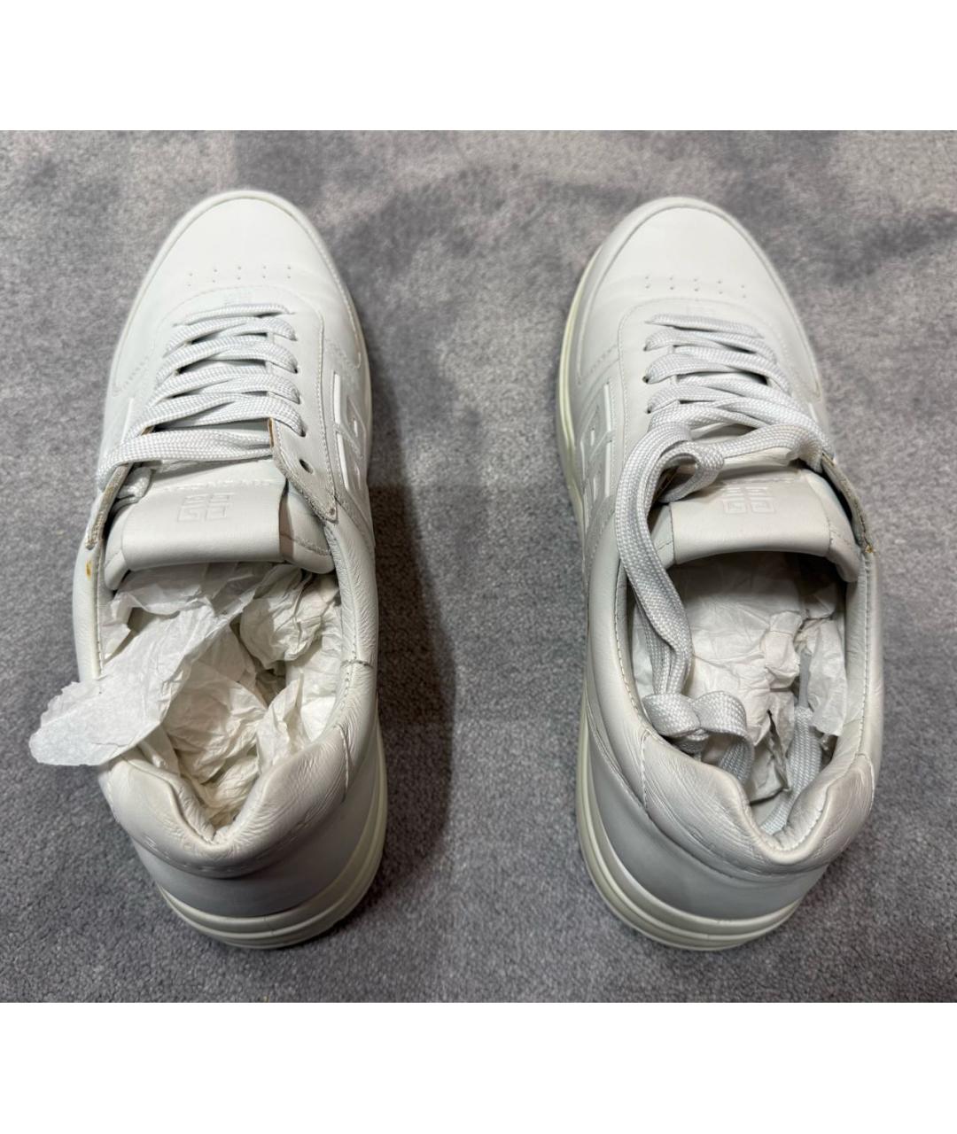 GIVENCHY Белые кожаные низкие кроссовки / кеды, фото 2