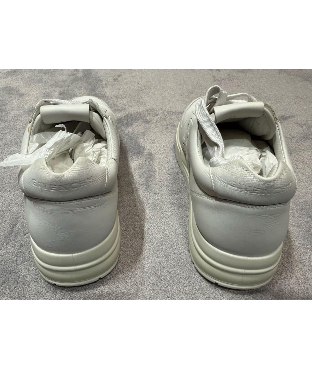 GIVENCHY Белые кожаные низкие кроссовки / кеды, фото 4