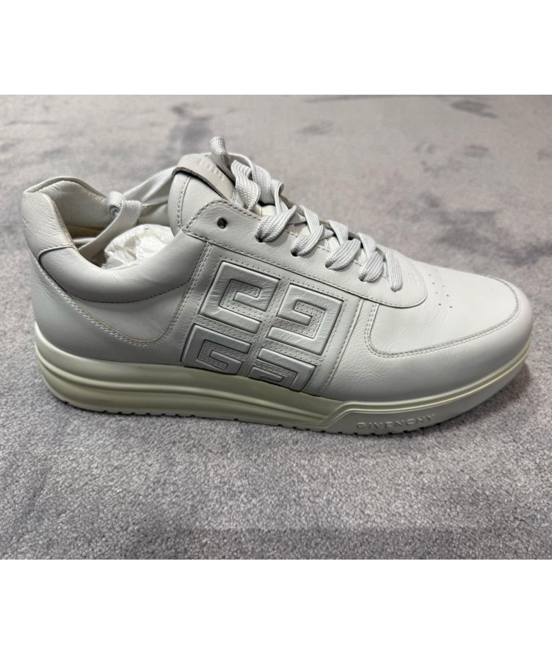 GIVENCHY Белые кожаные низкие кроссовки / кеды, фото 8