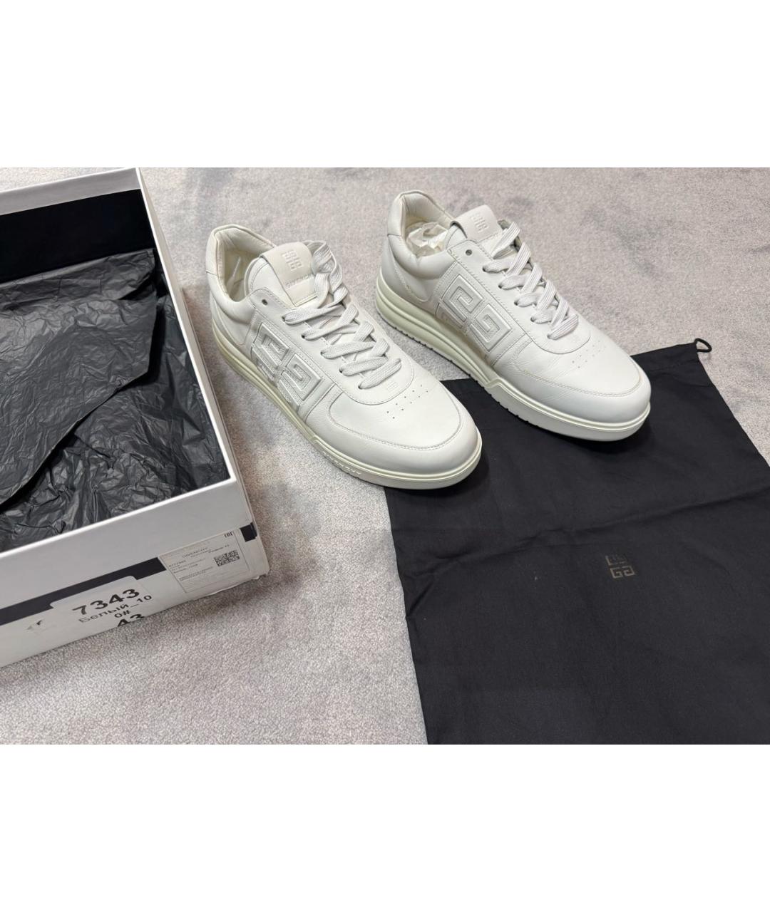 GIVENCHY Белые кожаные низкие кроссовки / кеды, фото 7