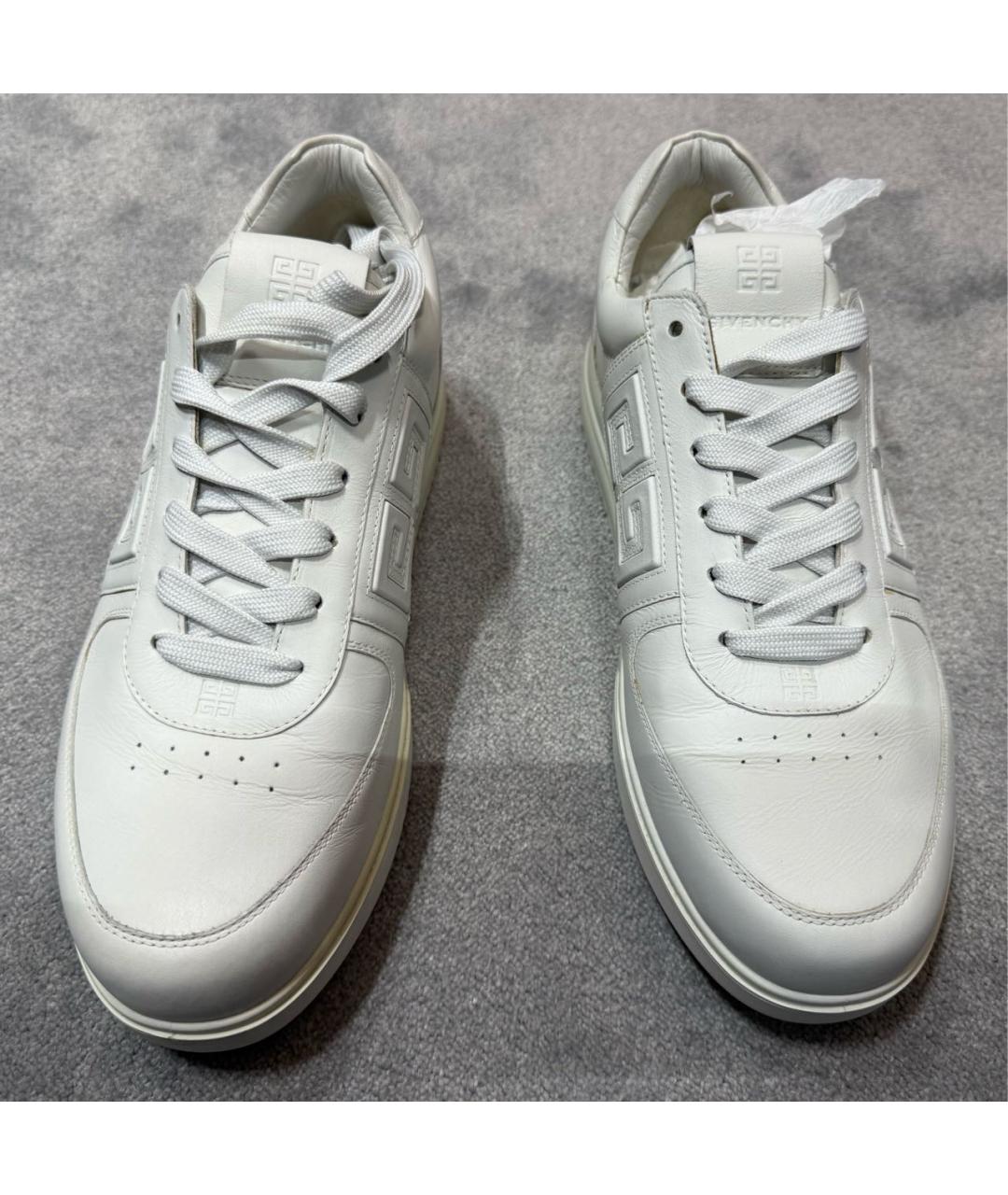 GIVENCHY Белые кожаные низкие кроссовки / кеды, фото 6