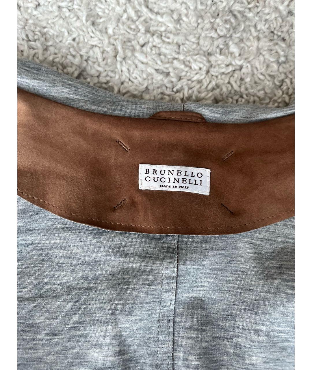 BRUNELLO CUCINELLI Коричневая кашемировая куртка, фото 4