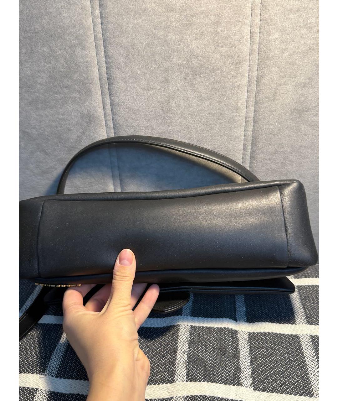 JACQUEMUS Черная кожаная сумка через плечо, фото 8