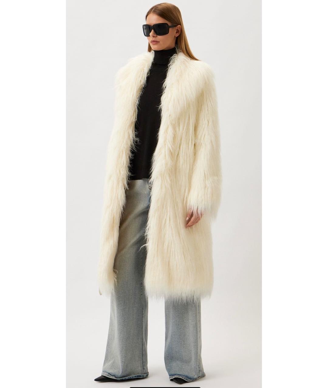 TWIN-SET Белая шуба, фото 3