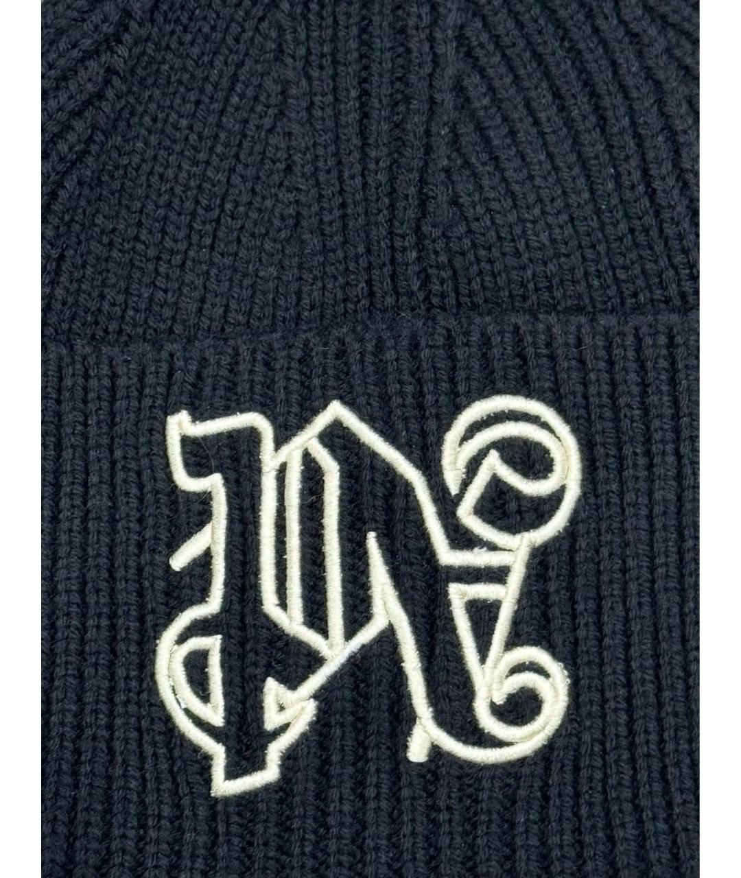 PALM ANGELS Черная шерстяная шапка, фото 3
