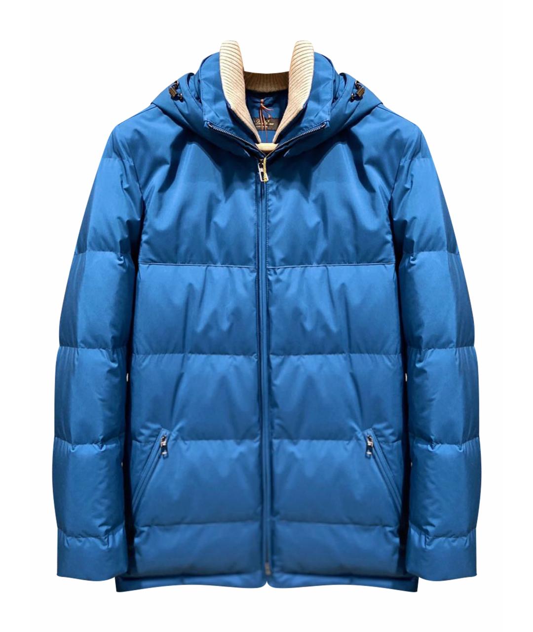 LORO PIANA Синяя полиэстеровая куртка, фото 1